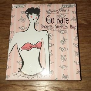 Never used..backless strapless bra. D cup, nude